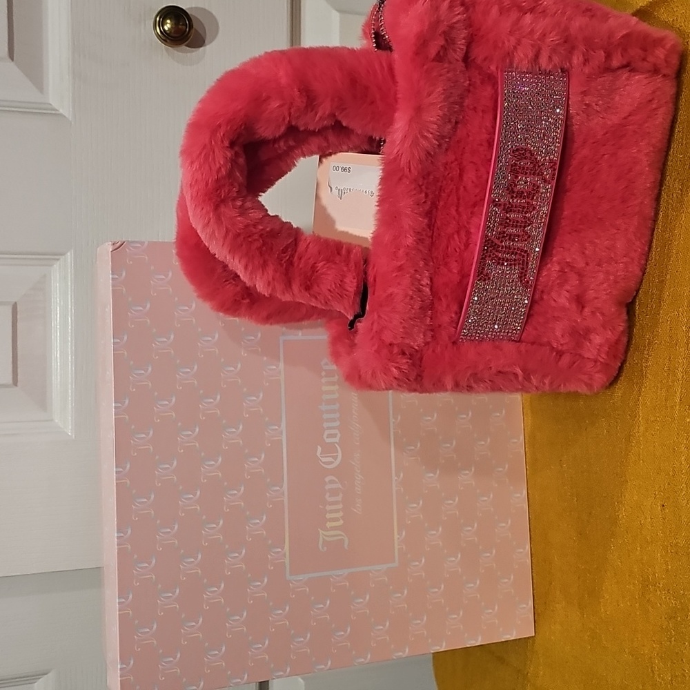 Juicy Couture Pink Faux Fur Satchel